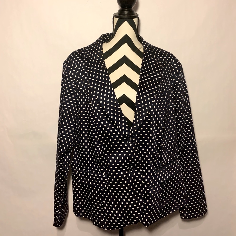 Polka Dot Button Blazerjacket - image 1